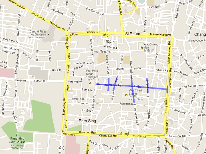 Воскресный ночной рынок в ЧиангМае (Sunday walking street Chiang Mai)